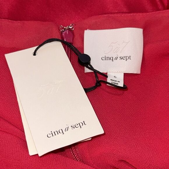 NWT Cinq a Sept Emilia Dress in Raspberry Revolve Size 6 - Picture 14 of 16